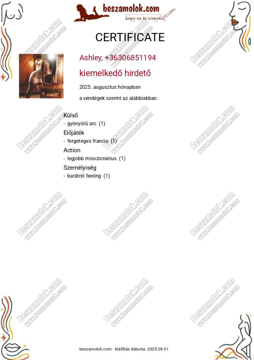 2. kép Ashley, +36 30 685 1194, szexpartner IX. kerület