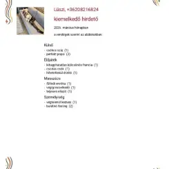 Lüszi erotikus masszázs Budapest, VIII. kerület